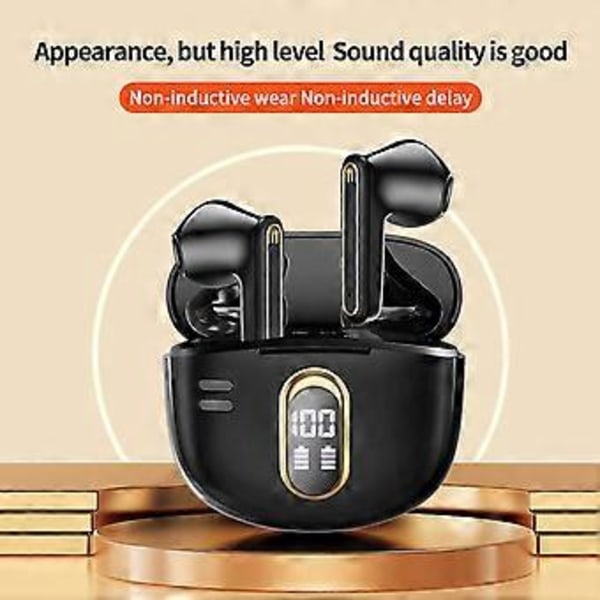 Bluetooth Hörlurar Erbjudanden Trådlöst Bluetooth Headset 5.3 Intelligent Brusreducering LED Intelligent Digital Display Högkapacitetsbatteri Headset