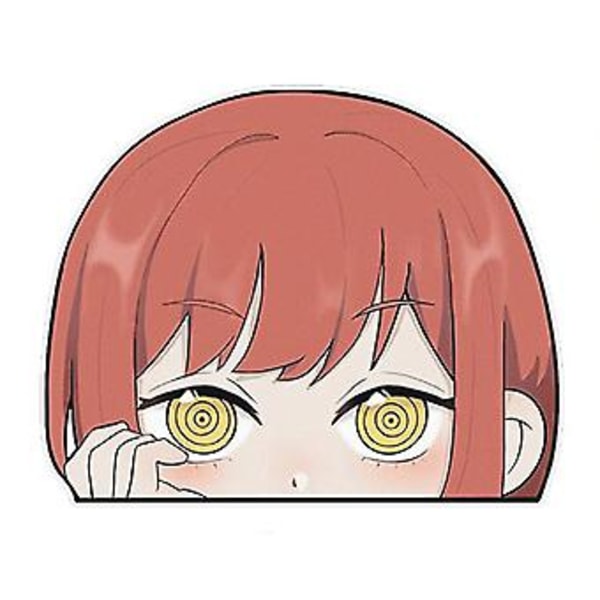 Anime Chainsaw Man Kikande Bilklistermärken Makima Power Pochita Aki Reflekterande Dekorativa Dekaler för Bilfönster Dörr (A)