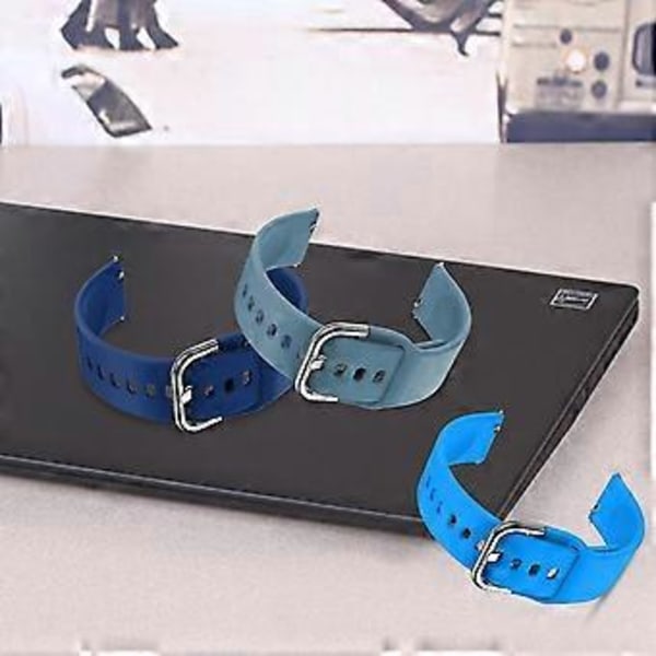 Urrem Blød Silikone 22mm Smartwatch Udskiftningsarmbånd til Amazfit GTR 2E/GTR 2/3 StratoS/(RockBlue)