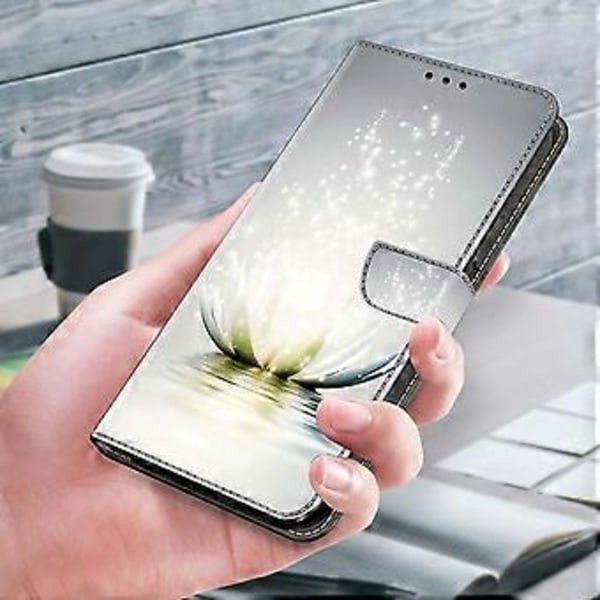 Magnetiskt fodral för Samsung Galaxy A35 5G med 3D-mönstertryck i läder (Lotus)