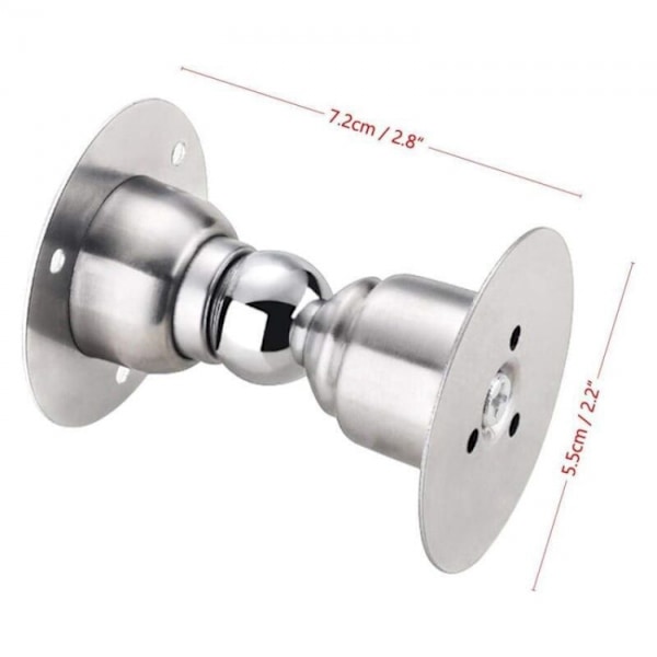 2 stk (børstet stål) magnetisk dørstopper, rustfritt stål med 3M D