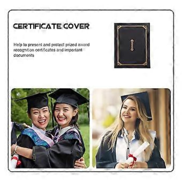 5 stk. Guldstemplede Dokumentomslag Certifikatholdere Diplomholdere