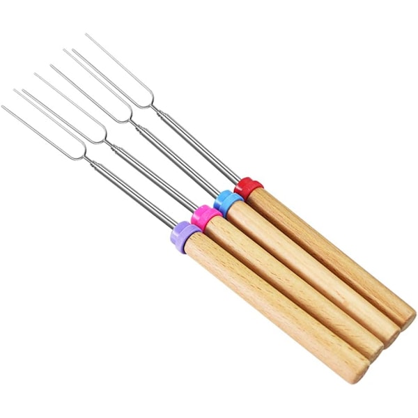 Marshmallow-saus - Sett med 8 teleskopiske grillspyd i rustfritt stål -