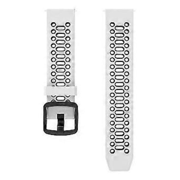 Tvåfärgat 20mm Silikonarmband För Coros Pace 2/Garmin vivoactive 5/GarminActive 5/Venu Sq 2 (Vit Svart)