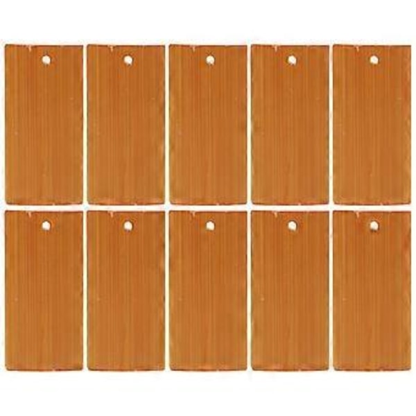 20 stk. Bambus Brikke Nøkkelring Anheng DIY Nøkkelring Anheng Skulptur Bambus Brikke Anheng (60 x 30mm)