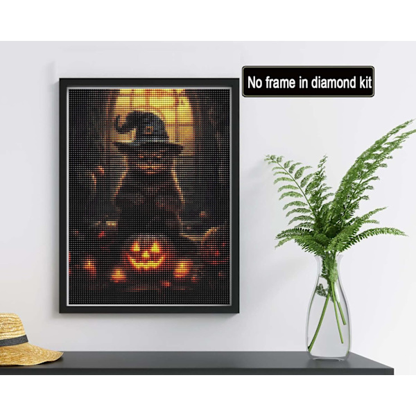 30*40cm DIY Halloween timanttimaalaus tarvikkeet, Ghost Cat 5D