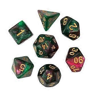 6x 7 stk. Multi-sided terninger, akryl terninger underholdningslegetøj, D4-d20 polyhedral