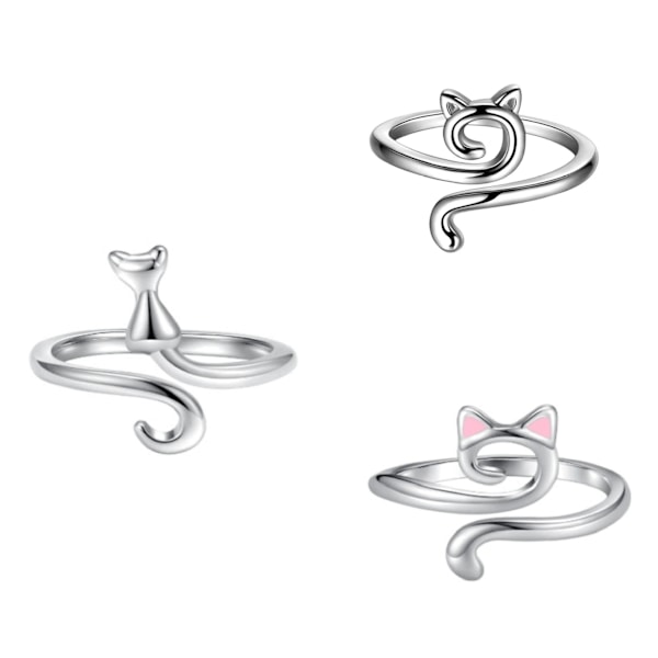 Heklenåler for hekling Justerbar Heklespenningsring for Finger Cat Garnstyreringsring Strikkehekling Tilbehør