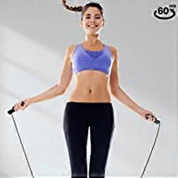 Justerbart hopprep för cardio-träning, smidig sving, hållbara trasselfria kullager, halkfria hopprep för män, kvinnor och barn, inomhus- och utomhusbruk