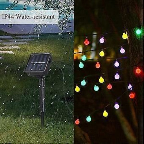 Solcellsslinga Utomhus, Ljusslinga 6.9m 50 LED Vattentät IP44 Med 8 Lägen Belysning För Inomhus- Och Utomhusdekoration