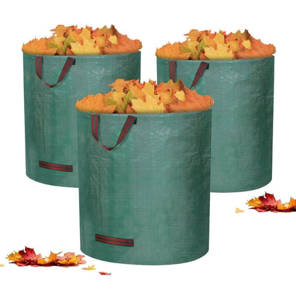 3 x 128L Hageavfallspose - Frittstående og Sammenleggbar
