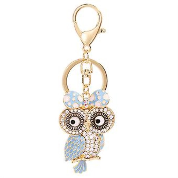 Nøgleringe & Nøglekæder Smuk Ugle Rhinestone Nøglekæde Krystal Pung Nøglekæde Taske Nøglering