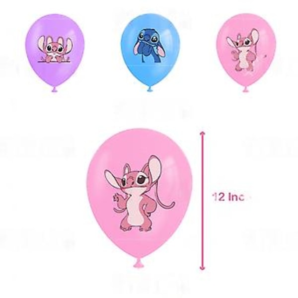 Lilo & Stitch -teemainen lasten syntymäpäiväjuhlatarvikkeet - ilmapalloja, banneri, kakku ja cupcake-koristeita