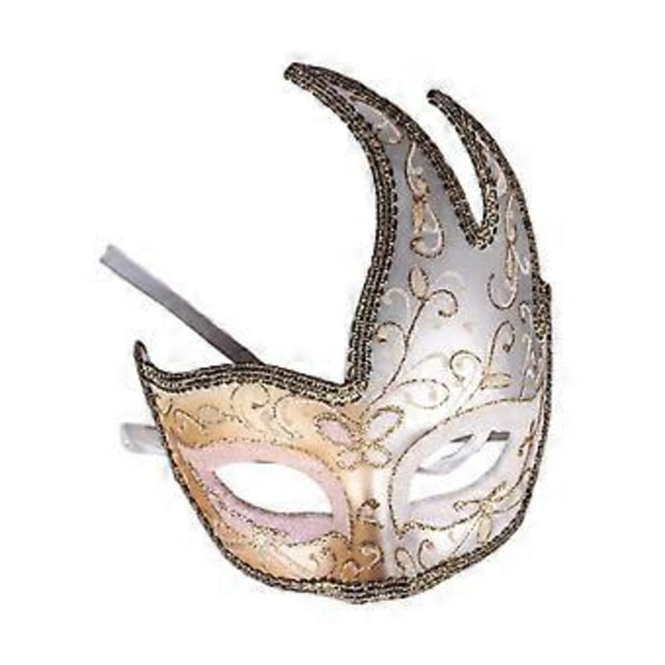 Maskeradmask Cosplay Rekvisita för Kvinnor Festgåvor Tillbehör Nattklubb (Vit)