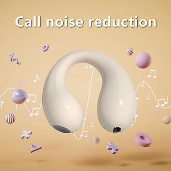 Åbne Ørehovedtelefoner 2023 Version Atmosfærisk Ledning Hovedtelefoner Bluetooth 5.3 Accuse Kontrol Trådløse Ørepropper Dobbelt 16.2mm Drivere Dyb Bas Beige