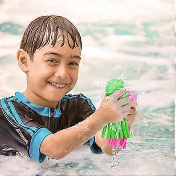 Blæksprutte Vandbolde, Sæt af 3, Gummi Badelegetøj til Børn, Sanseligt Stressaflastende Pool Legetøj til Børn, Søde Gaveposefyld, Pink, Blå og Grøn