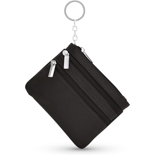 Dam plånbok i äkta läder Liten myntväska med korthållare en
