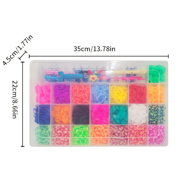 Loom Bands Kit - 4400 st i 22 färger Multicolor