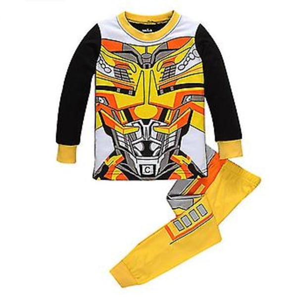 Barnens pojke pyjamasuppsättning nattkläder T-shirt och sovbyxor Avengers tryck (5-6 år Transformers)