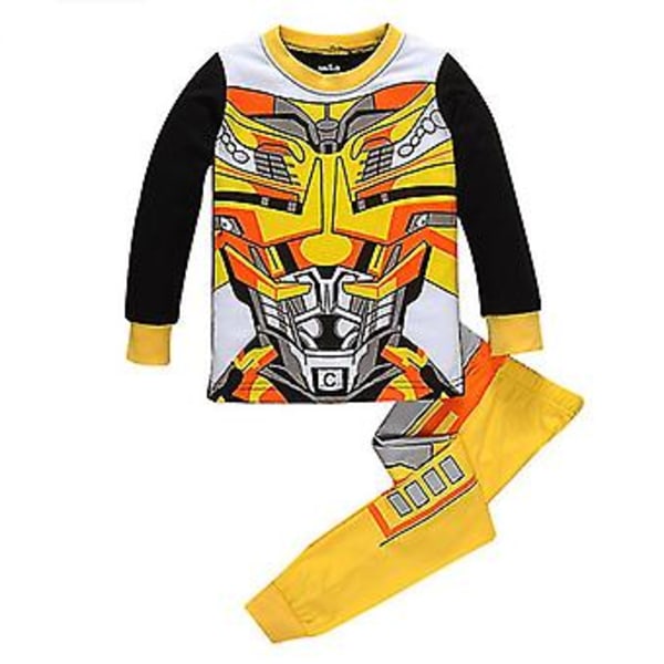 Kids Boys Pyjama Set Sleepwear T-shirt And Sleep Pants Avengers Print(4-5 Years Transformers)