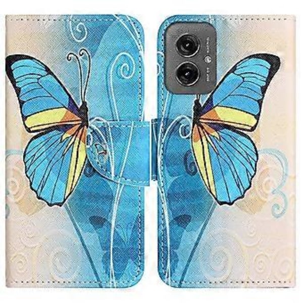 Til Motorola Moto G55 5G Etui Kryds Tekstur Læder Telefon Cover Mønster Print (Style H)