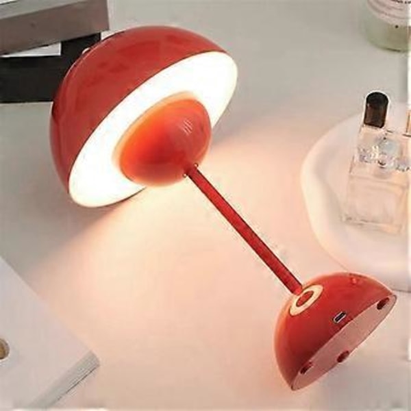 Svamp Blomknopp Uppladdningsbara LED Bordslampor Skrivbord Nattlampa för Sovrum Nattlampa Enkel Modern D