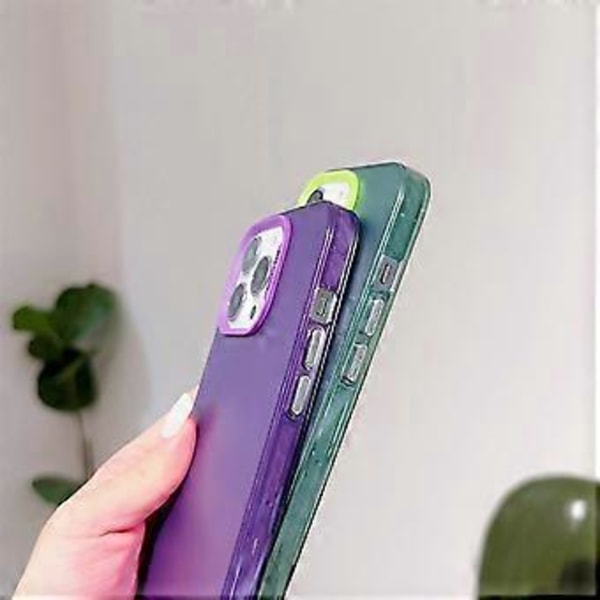 Skal till iPhone 16 Pro IMD Silverfärgad TPU+PC Mobilskal (Stil C)