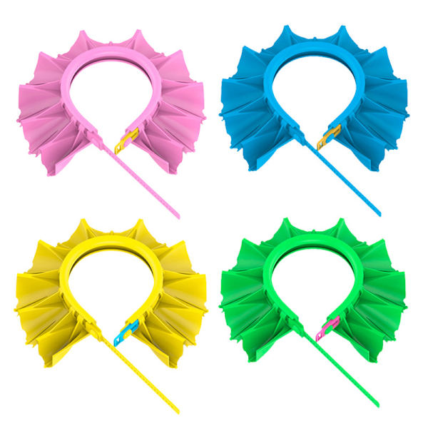Rosa babyshower barnbad visir, justerbar babyshower mössa hatt