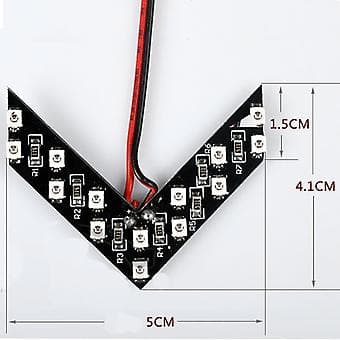 2 stk Universelle 14-SMD Bil Side Speil Blinklys LED Lys Blinklys Ettermontering Gult Lys