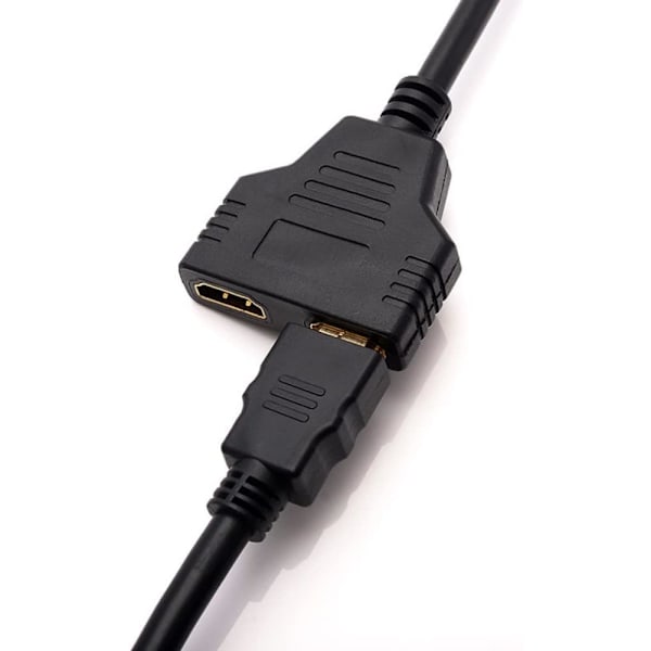 HDMI-splitter 1 inn 2 ut adapterkabel - HDMI hann til dobbel HDMI hunn