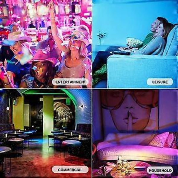 LED-lampa med färgväxling och fjärrkontroll, 10 W E27 RGB + dagsljusvitt 5700 K, perfekt för inredning, scen, bar,