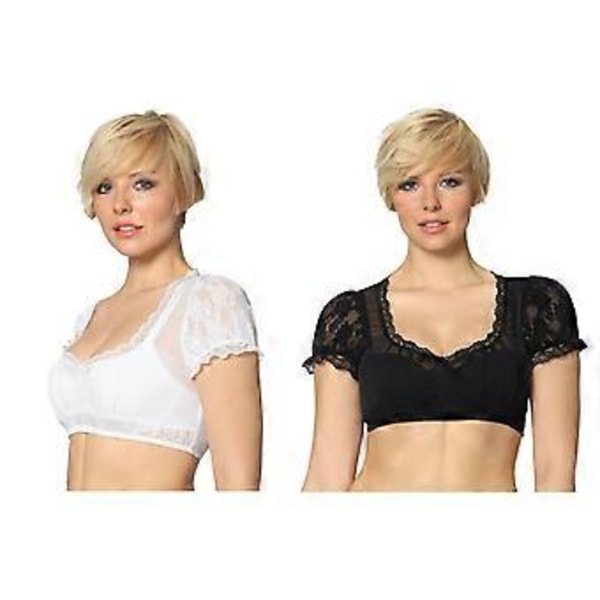 Ny HotSale Dame Elegant Dirndl Bluse Sort Dirndl Bluse Blondebluse Til Oktoberfest (L Sort)
