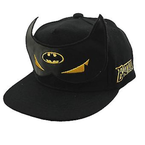 Børne Batman DC Superhelt Baseballkasket Justerbar Sommer Hip Hop Hat Til Dreng Pige (Sort)