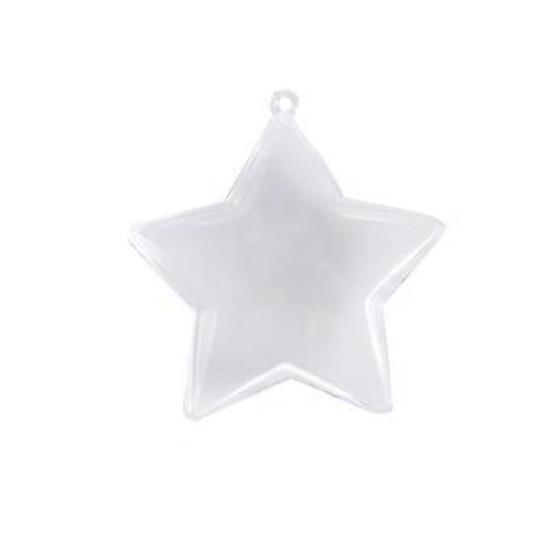 Klar Plast Akryl Badbombsformar Skal Formningskulor Fyllbara Julgransprydnader DIY Badbombsformar (Pentagram)
