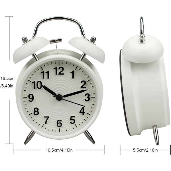 Dubbelklocka - 10cm - Tyst - Batteridriven - O