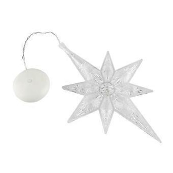 8LED Koppartråd Batteridriven Snöflinga Hängande Ljus Dekor Pendellampa (Varmvit)
