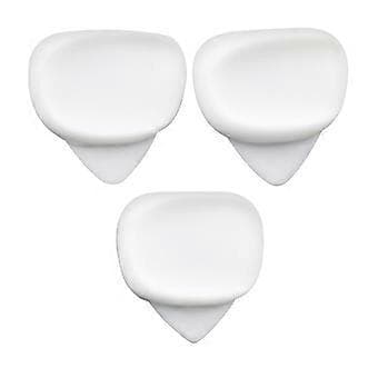 3 Gitarrplektrum Tumfingerplektrum 0.6/0.96/1.2mm för Bas Akustisk Gitarr (Vit)