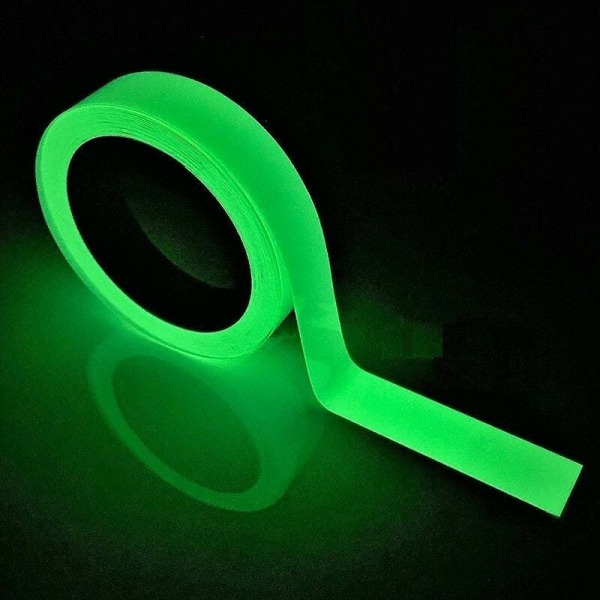 3 meter fluorescerende tape, grøn, 2cm <p>Sikkerhedstape-rullen