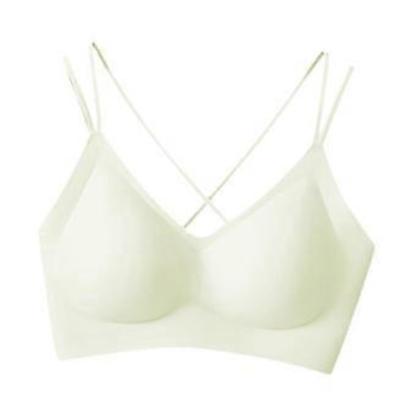 Dam BH Jelly Strip Support T-shirt BH Underkläder Push up BH Vadderade Braletter(M Grön)