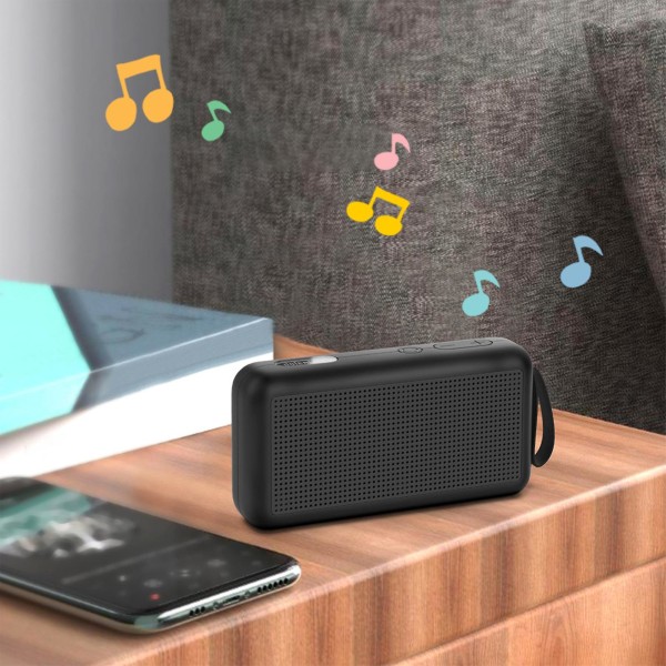 Bärbar Bluetooth högtalare, Bluetooth 5.0, trådlös stereoparning, högtalare för hem, utomhus, resor Black