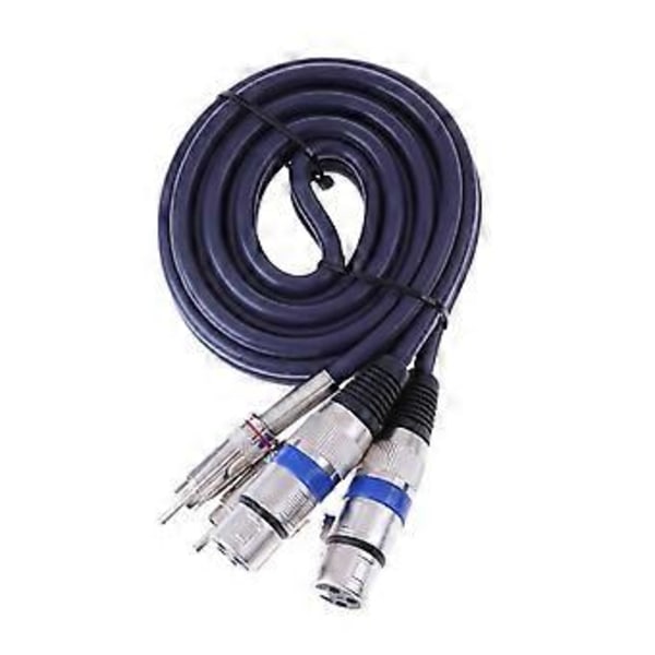 Dobbelt hun XLR til han RCA kabel ledning 2 XLR til 2 RCA stik lydkabel (1,5M)