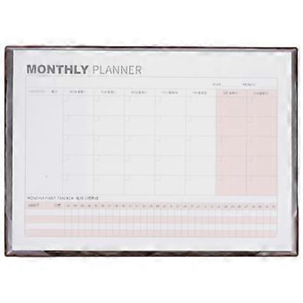 Skrivebords Blank Kalenderark Månedlig Planlægger Notesblok Blank Kalender Planlægnings Notesblok