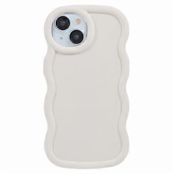 WANLONFENG XL-serien for iPhone 14 Deksel Bølgekant TPU-deksel med Herdet Glass Film (Stil B)
