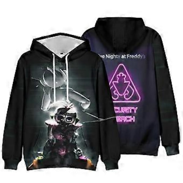 Five Nights at Freddy's 3D Printet Børne Hoodies Hættetrøje Casual Sweatshirt Langærmet Trøje Jumper Tops (6-7 År C)