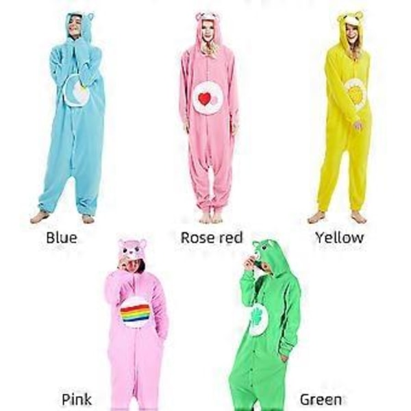 Vuxen Björn Onesie Pyjamas Cosplay Djur Hemmakläder Sovkläder Jumpsuit Kostym För Kvinnor Män (S Blå)