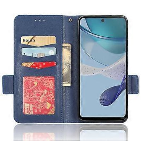 Motorola Moto G73 5G PU-nahkainen, kaksoismagneettilukolla varustettu puhelinkotelo, lompakkoteline (tyyli G)