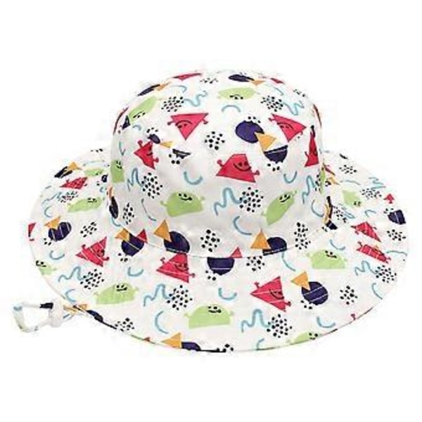 Toddlerhatt Söt Solhatt Unisex Babyhatt Sommarresor Strandkeps Justerbar Barnkeps för 2-6 År Barn (Röd Triangel)