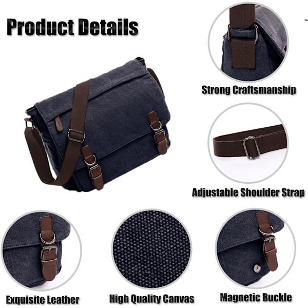 Herr Axelväska Canvasväska Crossbodyväska Messenger Bag Axelväska