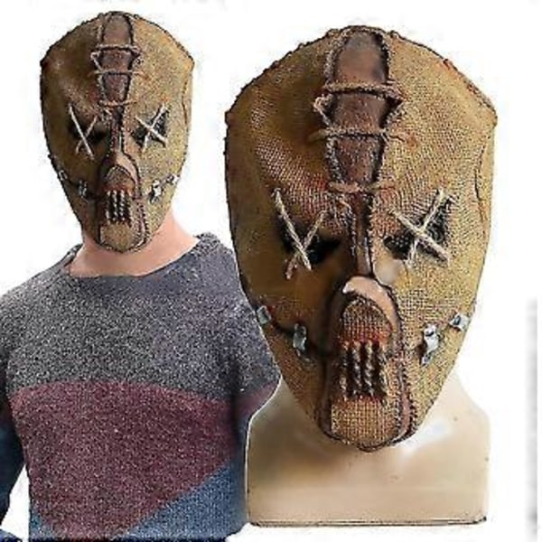 Halloweenfest Tillbehör Läskig Fågelskrämma Mask Säck Huvud Maskeradmask, Skräck Latexmasker, Läskiga Mask Presenter