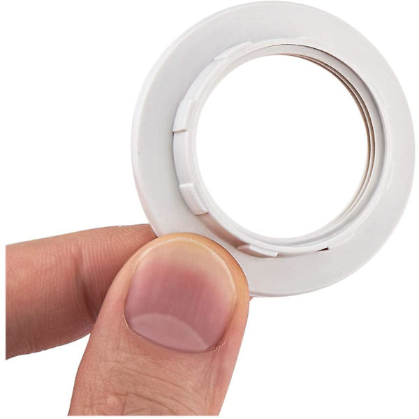 10 st Lampreduceringsring E27 Konverter för Lamphållare Twist Plast Lampskärm Passande Bricka Adapter Ring（Vit）